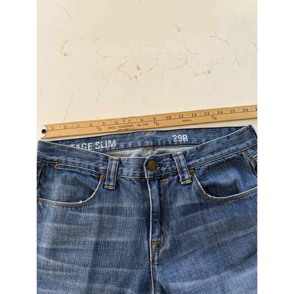 J Crew Jeans Vintage Slim Straight Womens 32 Blue Denim Mid Rise Medium Wash - Picture 7 of 14